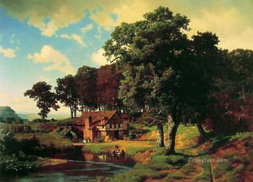Un paisaje rústico de molino Albert Bierstadt Pinturas al óleo